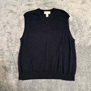 Orvis Mens Lightweight Vest Navy Size XL Cashmere‎ Blend